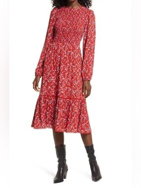 Lost + Wander Vineyards in the Valley Long Sleeve Midi Dress